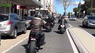 V rod riding around Sydney