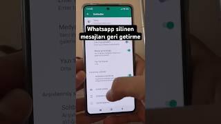 Whatsapp silinen mesajları geri getirme  #whatsapp #redmi