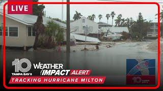 Coquina Beach starts to see flooding ahead of Hurricane Milton