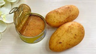 You need TUNA and 2 POTATOES for a quick and tasty dinner. quick and easy recipes asmr