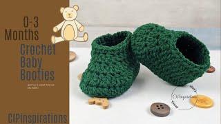 How to crochet baby booties 0-3 months / Baby Crochet Pattern / Baby Booties Crochet Pattern