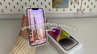   iphone 14 starlight (128gb) aesthetic unboxing,accessories & camera test