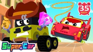 Race Car Adventures | Sheriff For A Day & MORE | Fun Kids Cartoons & Catchy Car Songs!