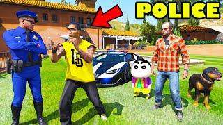 Franklin Become Police Captain To Rescue Shinchan, Chop And Trevor In GTA 5!