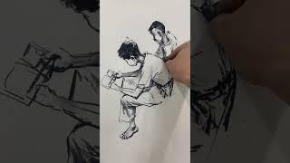 Mastering Light and Shadow with Pencil | Chinese Aesthetics #art #painting #drawing #sketch