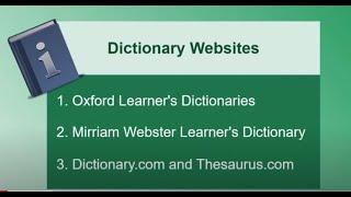 Online Dictionaries and Thesaurus