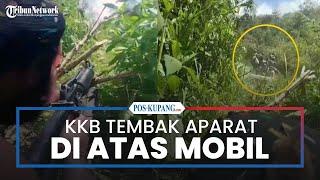Detik-detik KKB Papua Tembak Aparat di Atas Mobil yang Tengah Melintas