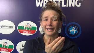 Sarah Hildebrandt (USA) after competing at 53 kg at 2019 Worlds