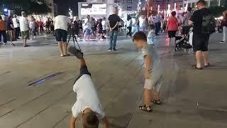 Freestyle in Netanya, dancing on Kikar Atzmaut Square