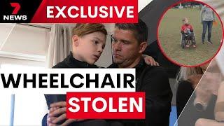 Hunt for wheelchair stolen from boy with cerebral palsy | 7NEWS