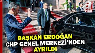 Başkan Erdoğan - Özel görüşmesi sona erdi! Erdoğan, CHP Genel Merkezi'nden ayrıldı | A Haber