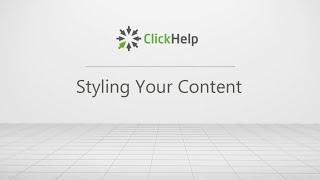 Styling Your Online Documentation in ClickHelp