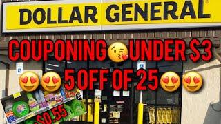 DOLLAR GENERAL COUPONING UNDER $3 5 OFF OF 25