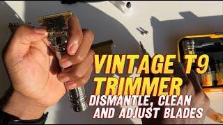 HOW TO ASSEMBLE, CLEAN  AND ADJUST THE BLADES OF RECHARGEABLE T9 HAIR TRIMMER/Триммер для волос