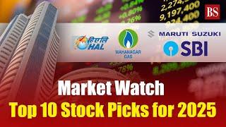 Market Watch: Top 10 Stock Picks for 2025 | Nifty 50 | Sensex | Nifty Bank | SBI Stock | HAL