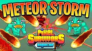 It's Raining Meteors! | Pixel Survivors: Roguelike