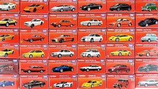 36 Tomica Premium "Launch Commemorative Edition" cars released in the past six years