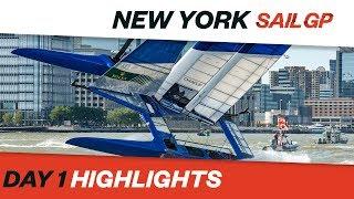 Crashes, Capsizes & Crazy Conditions | New York SailGP Day 1 Highlights