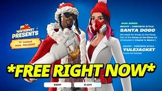 How to *ACTUALLY* Get Santa Snoop Dogg AND Yulejacket Skins FOR FREE in Fortnite Winterfest Presents