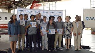 Oklahoma CareerTech high school students graduate aircraft maintenance summer internship