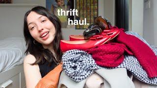 my biggest thrift haul ever | try on