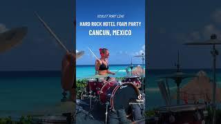 CALABRIA - VIOLET PORT LIVE IN CANCUN #drummergirl #drummer #drumcover #violetport #drums #cancun