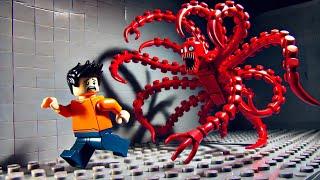 Albtraum: Versteckspiel mit einem Monster mit roten Tentakeln - Lego Monster