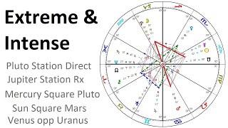 Astrology Oct 8-14 2024 -1st Qrt Moon -Pluto/Jupiter Station - Mercury ingress Scorpio - Chiron Sq