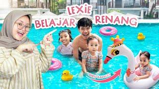 BUNDA AJAKIN LEIKA DAN LEXIE BERENANG  | TOMPEL AJARIN LEXIE BELAJAR BERENANG