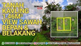 DIJUAL TANAH KAVLING VIEW SAWAH DEPAN DAN BELAKANG