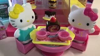 8 Minutes Satisfying Unboxing Hello Kitty Coffee shop set Sanrio | asmr