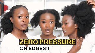 How to Fake Long Natural Hair in 2 Mins?! No Glue, No Gel, No Damage | HerGivenHair