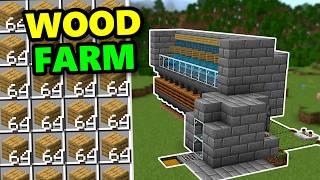 AUTOMATIC 1.21 WOOD FARM for MINECRAFT BEDROCK Edition | NO TNT!