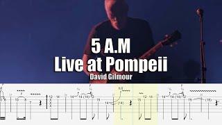 5 A.M Live At Pompeii | David Gilmour | Guitar Tab & Playalong