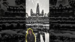 Realistic photos of Angkor Wat Temple cover by snow #aigenerated #realistic #angkorwat #siemreap