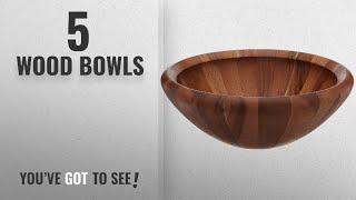 Best Wood Bowls [2018]: Dansk Wood Classics 16-Inch Round Salad Bowl