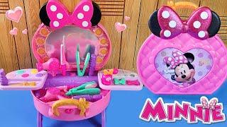 9 Minutes Satisfying with Unboxing Cute Pink Disney Minnie Mouse Make up Toys , Beauty Bag | ASMR