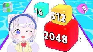 숫자 큐브 점프로 합체! 2048을 만들어봐요! Cubes 2048 Jump Game