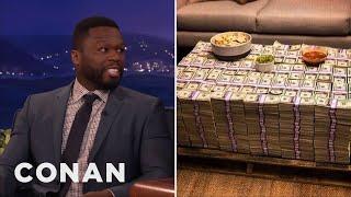 Why Is Curtis ‘50 Cent’ Jackson Posing With Cash If He’s Broke? | CONAN on TBS