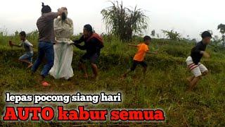 LEPAS POCONG DI SIANG HARI EXPERIMENT | penampakan pocong di masukin karung part2