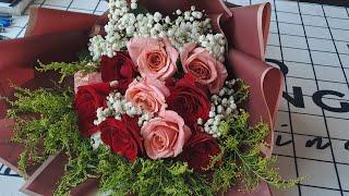 10 roses flower bouquet