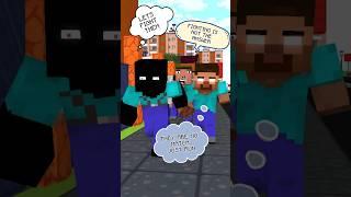 HELP Herobrine And His Friends Throw Back The Bedrock #friendship #shorts #trending #anime