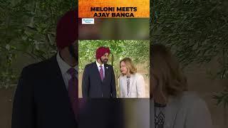 Italy PM Giorgia Meloni Welcomes World Bank President Ajay Banga At G7 Summit