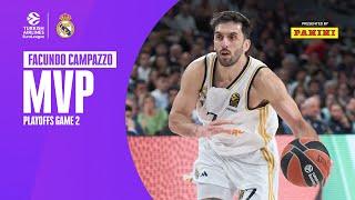 Facundo CAMPAZZO | MVP Leads REAL MADRID in PLAYOFFS GAME 2  | 2023-24 Turkish Airlines EuroLeague