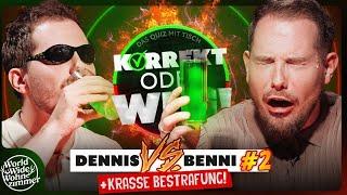 KORREKT oder WEG! (Dennis vs. Benni) - Wer VERLIERT, wird GEDEMÜTIGT! (+ XXL-Ekelshots)