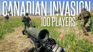 100-PLAYER CANADIAN INVASION! - Squad 50 vs 50 Gameplay (Full Round)