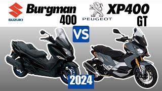 Suzuki Burgman 400 vs Peugeot XP400 GT | Side by Side Comparison | Specs & Price | 2024