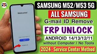 2024Samsung M52/M53 FRP Bypass Android 13 | Samsung M52/M53 5G FRP Unlock Without Apps Install