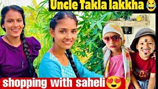 Takla lakkha&Duba_Duba ki acting|Shopping with saheli️|#misshosiyar #vlog #010