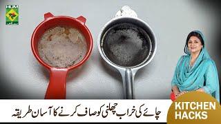 Clean Tea Stainer | Metal Sieve Cleaning | Easy Kitchen Hacks | Samina Jalil | Masala TV